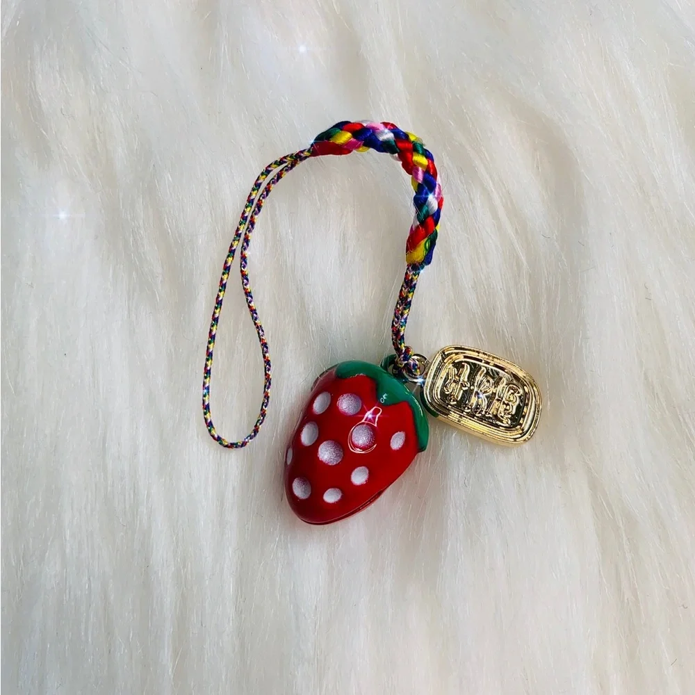 Strawberry bell phone charm